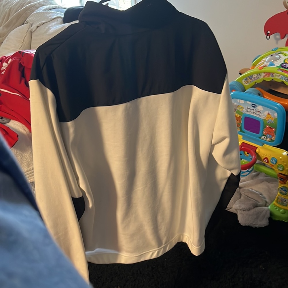 The North Face mens half zip black and white pullover jacket hoodie - Picture 2 of 3